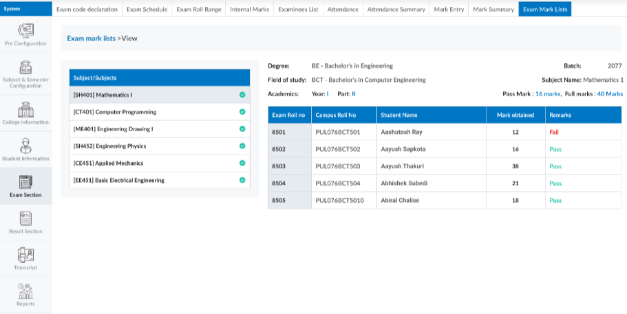 RTCU Project – Online Exam Marks Entry and Result Processing System ...